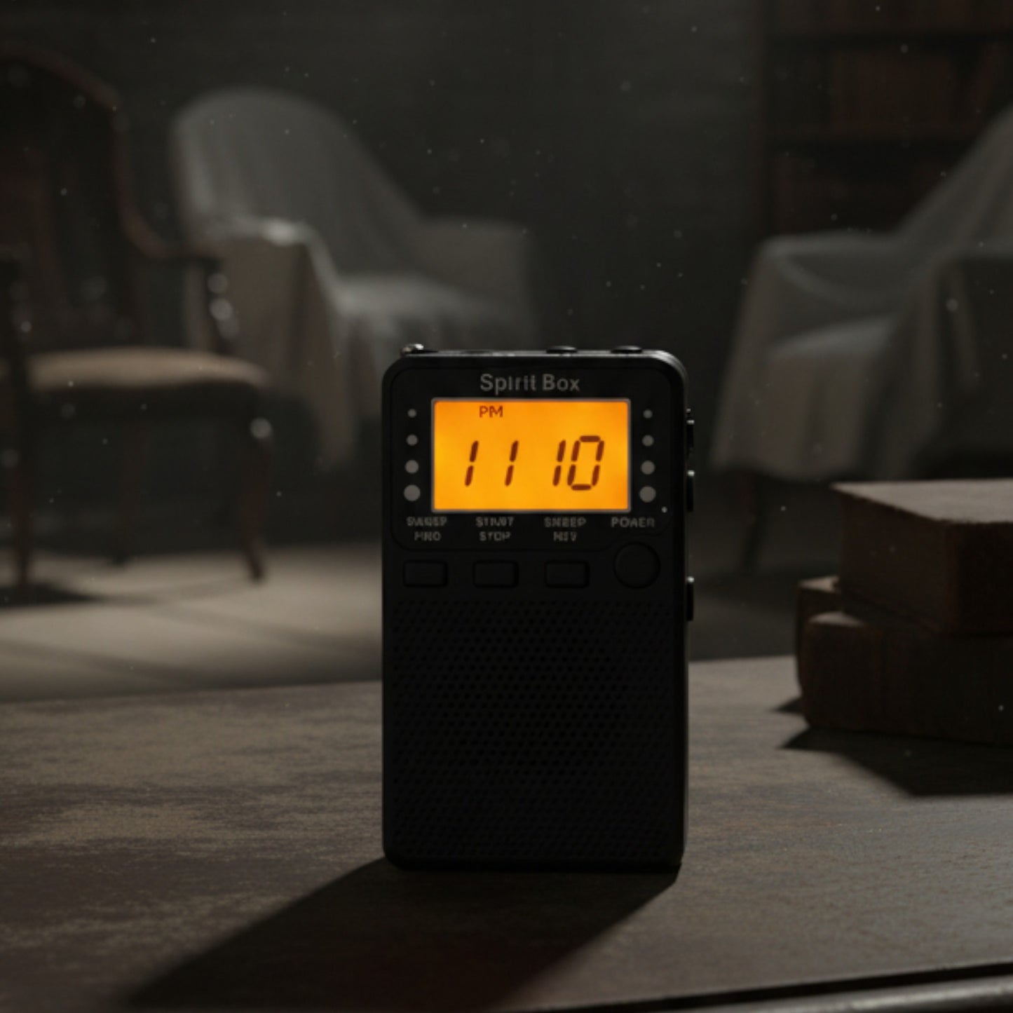 Spirit Box standing on a table